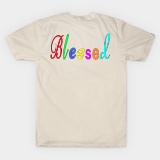 Blessed- Block - Double-sided T-Shirt